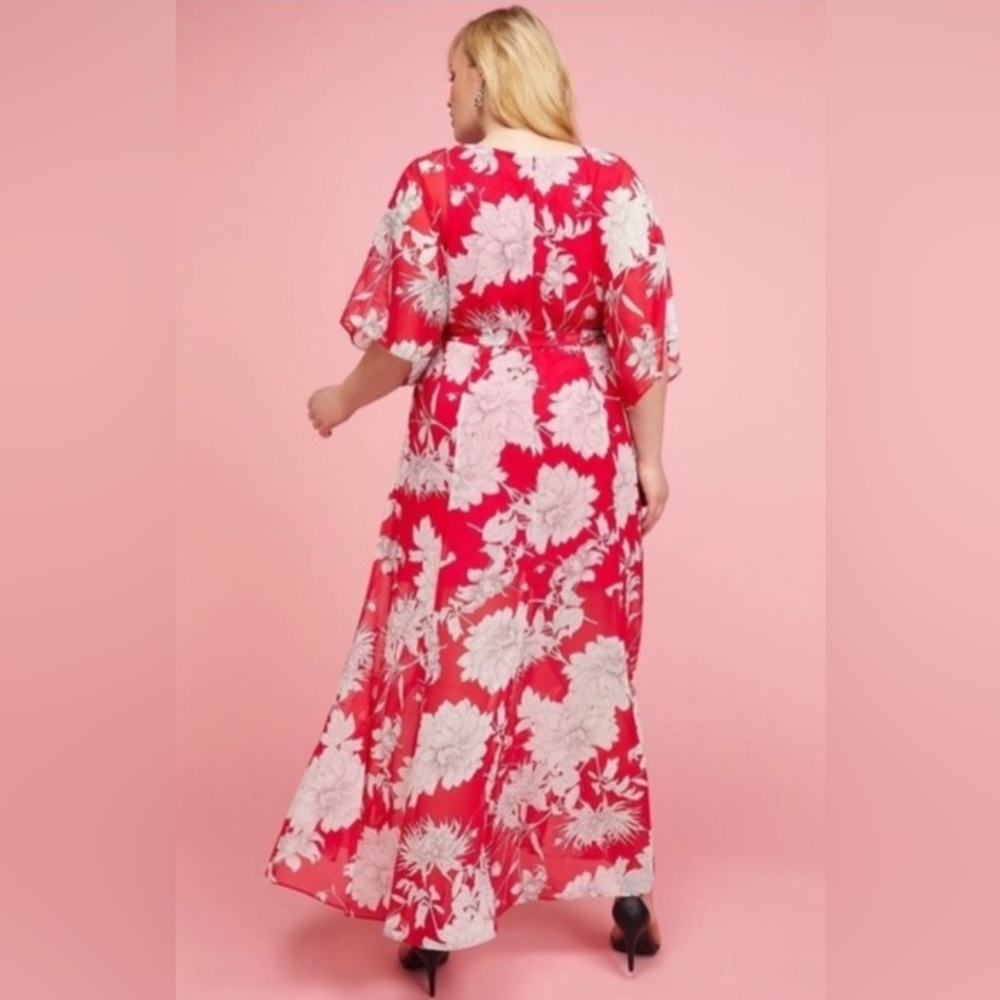 Lane Bryant Red “Hawaiian” style maxi dress - Picture 3 of 7